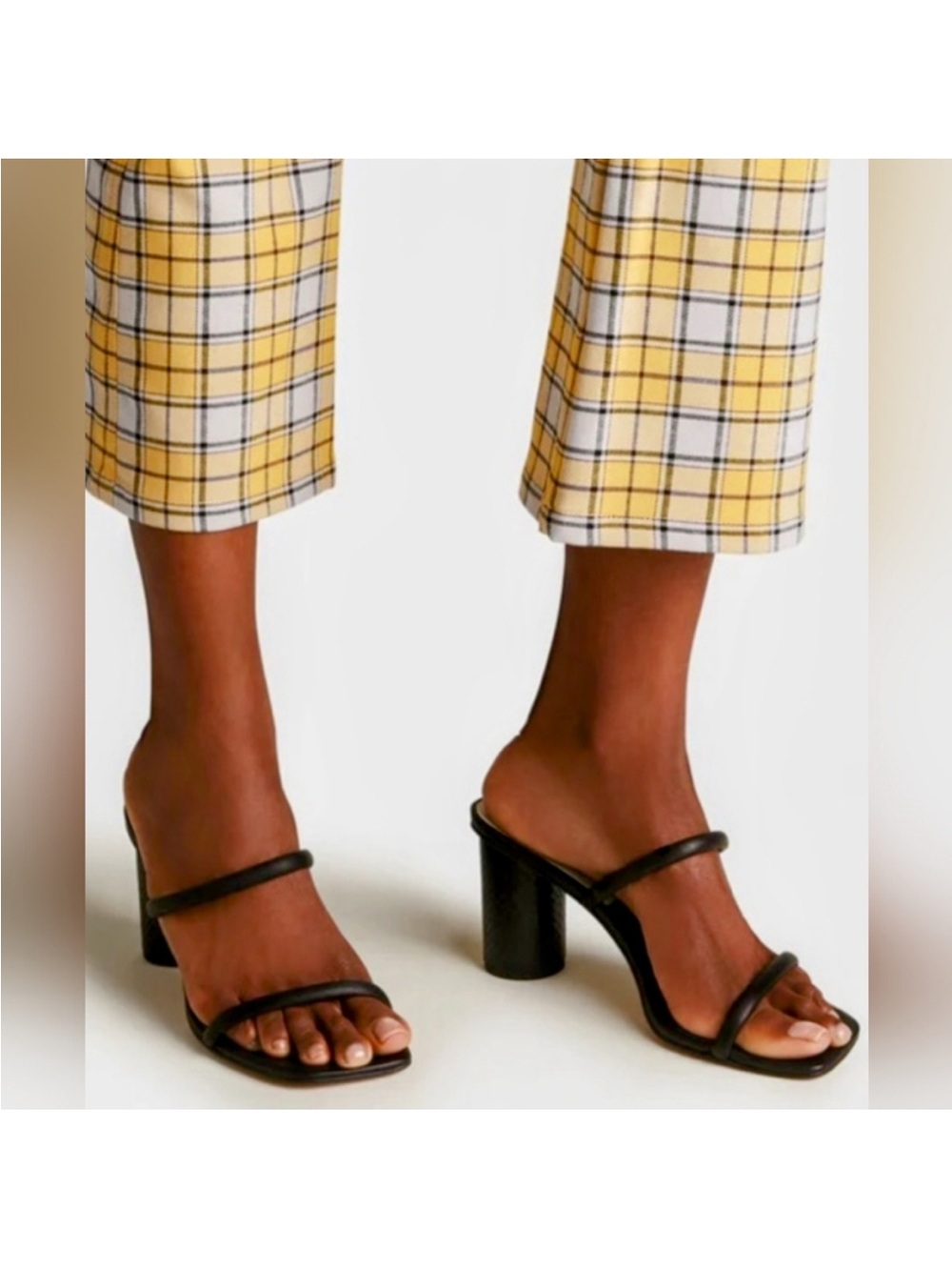 Dolce Vita Black Double-Strap Block Heel Sandals - 9.5